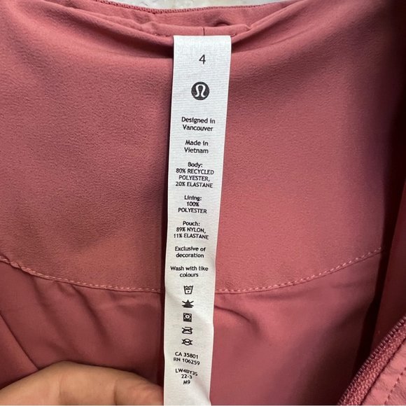 NWT Lululemon Packable Water-Repellent Jacket - Brier Rose - Picture 13 of 16
